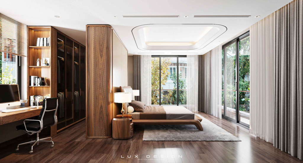 nội thất phòng ngủ gỗ óc chó