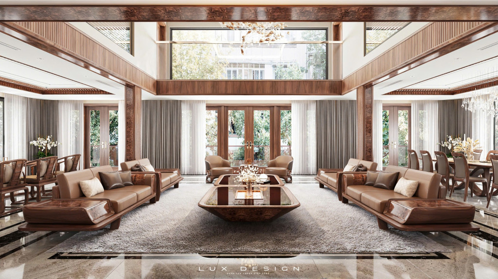 sofa gỗ óc chó