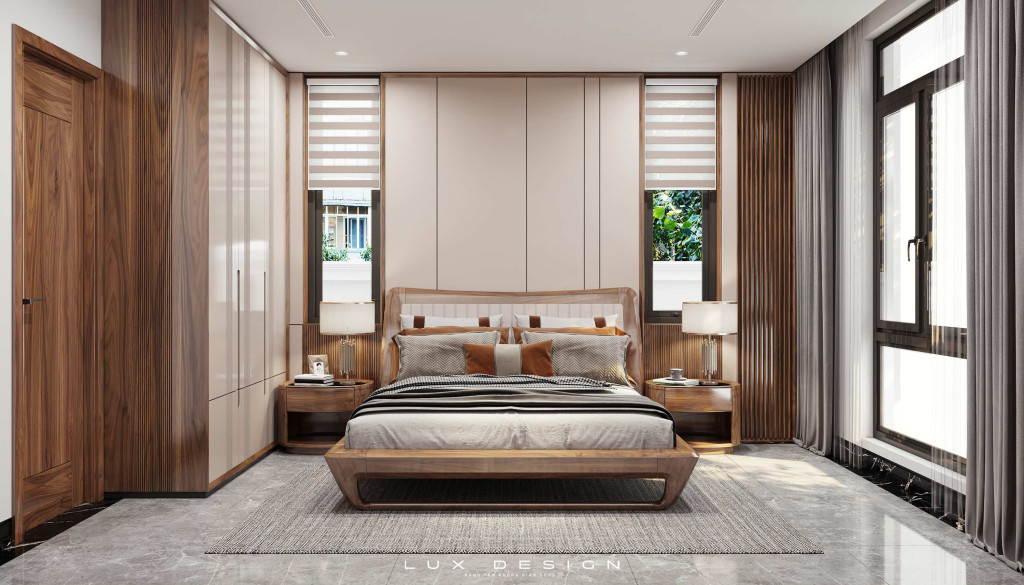 nội thất phòng ngủ gỗ óc chó