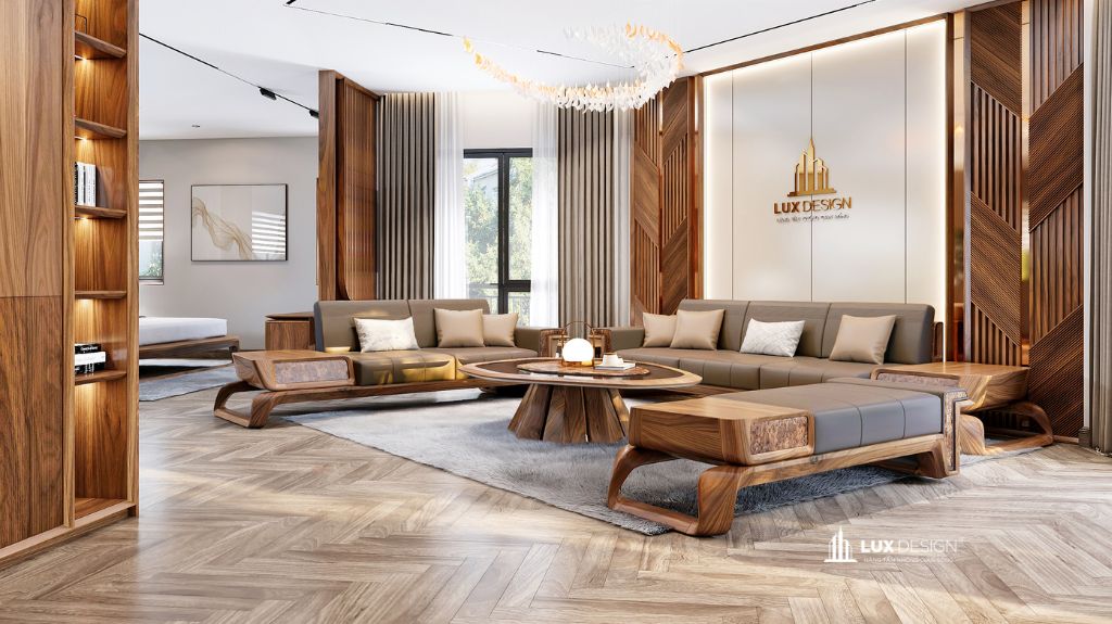 Showroom nội thất gỗ óc chó