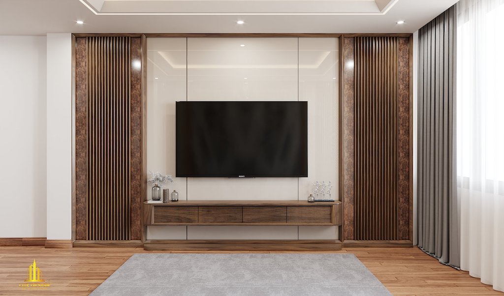 kệ tivi treo tường hiện đại