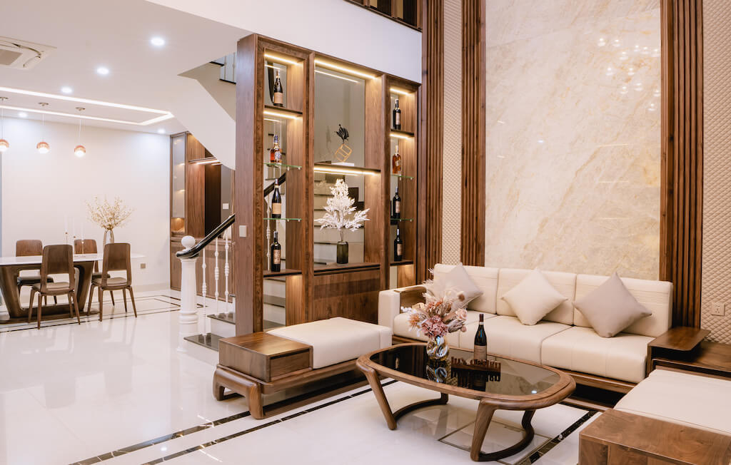 tủ rượu chia vách ngăn