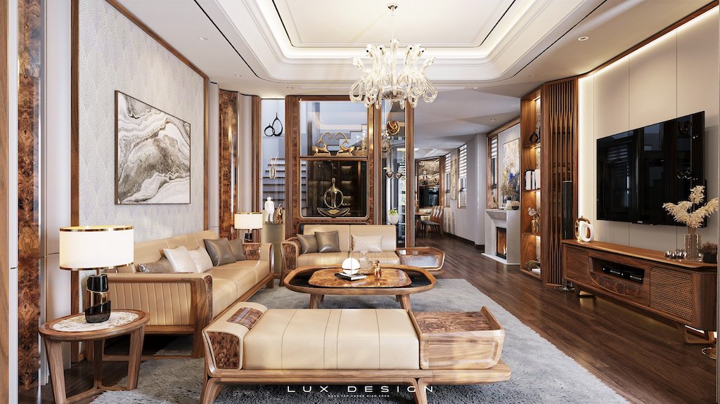 thiết kế nội thất gỗ óc chó