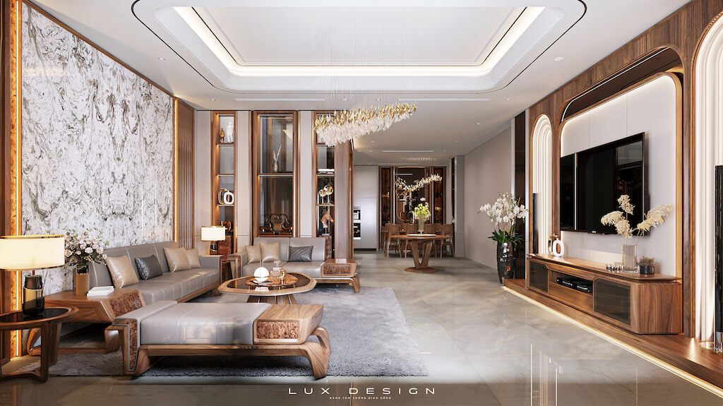 sofa gỗ óc chó cao cấp