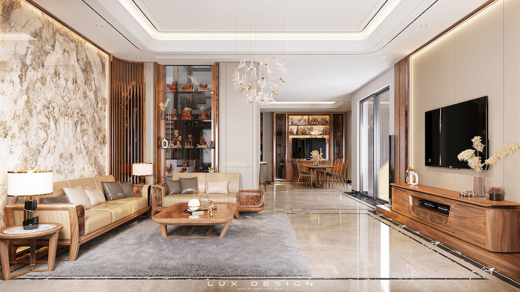 thiết kế nội thất gỗ óc chó