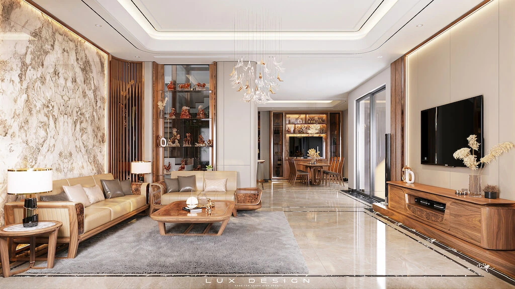 thiết kế nội thất gỗ óc chó