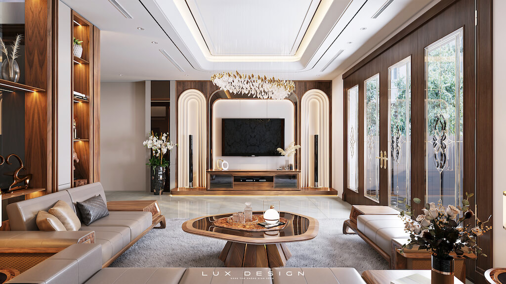 tủ tivi gỗ óc chó