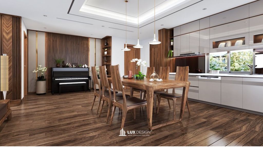 Bộ bàn ghế 6 người gỗ óc chó