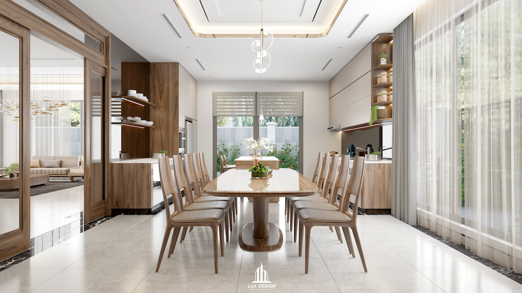 bàn ăn gỗ óc chó 10 ghế