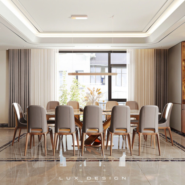 dự án biệt thự nội thất gỗ óc chó