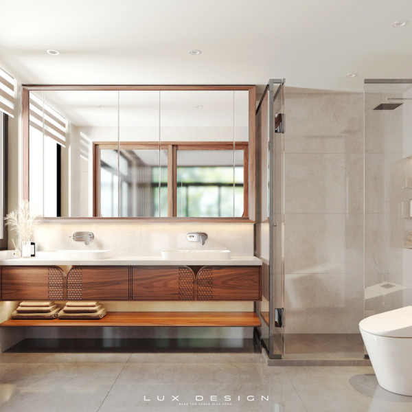 dự án biệt thự nội thất gỗ óc chó