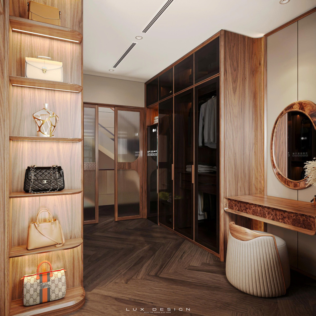 dự án biệt thự nội thất gỗ óc chó