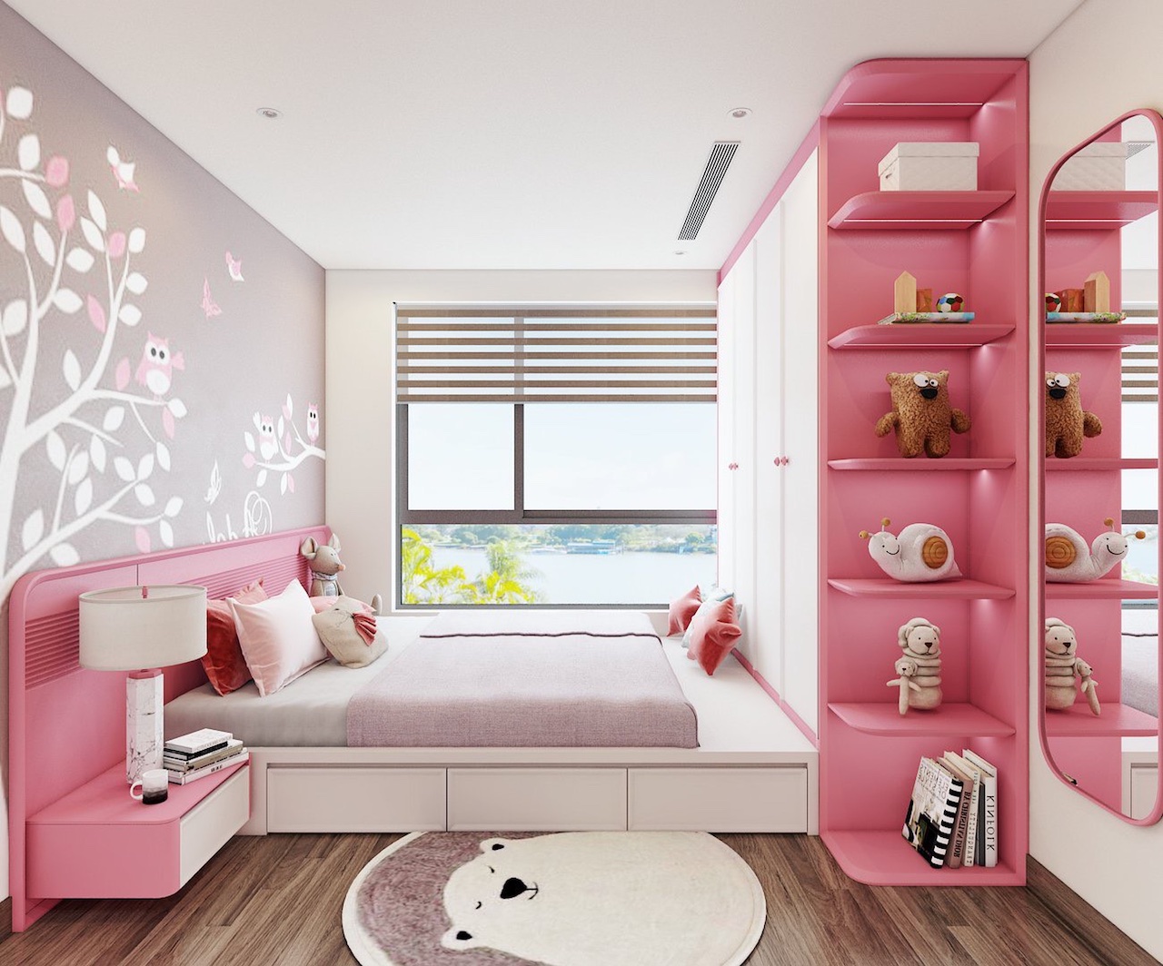 thiết kế phòng ngủ cho bé gái