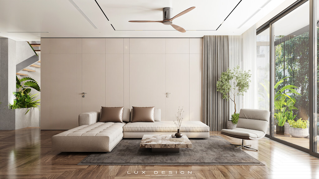 sofa chữ l gỗ óc chó