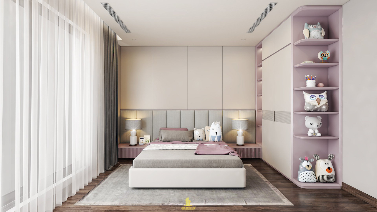 thiết kế phòng ngủ cho bé gái