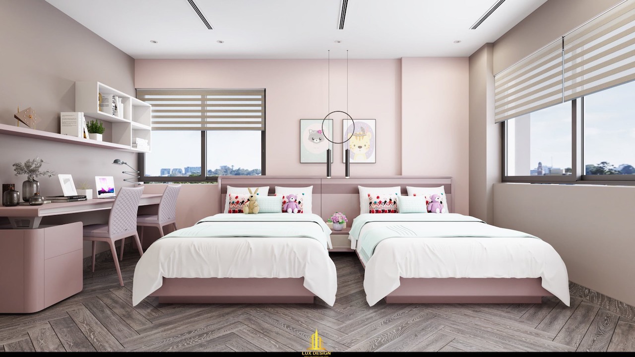 thiết kế phòng ngủ cho bé gái