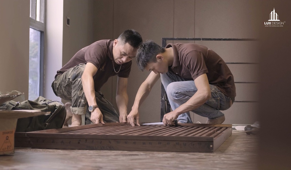 thi công nội thất gỗ óc chó
