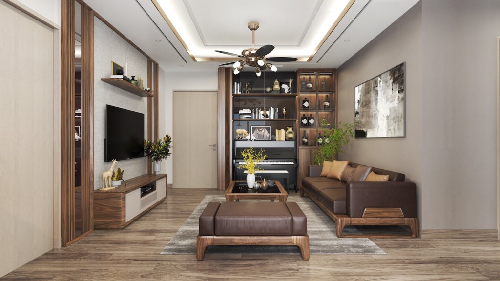 tủ trang trí gỗ óc chó