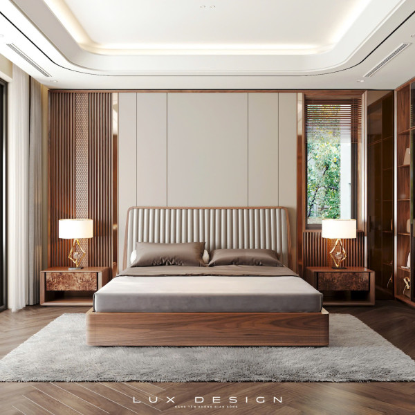 dự án biệt thự gỗ óc chó lux design