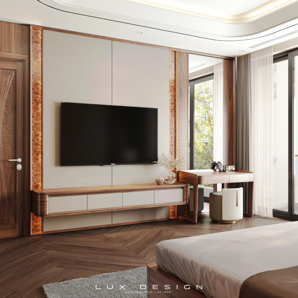 dự án biệt thự gỗ óc chó lux design