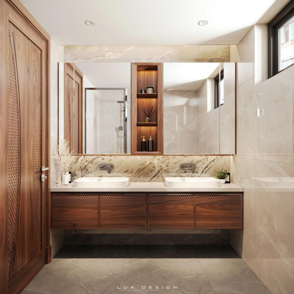 dự án biệt thự gỗ óc chó lux design