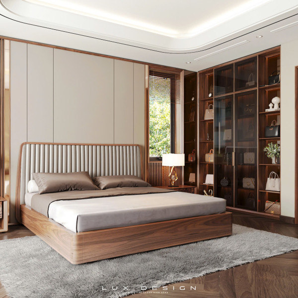 dự án biệt thự gỗ óc chó lux design