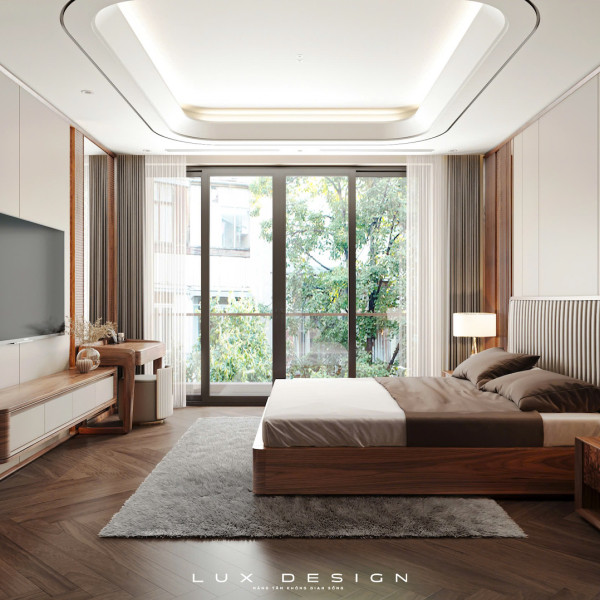 dự án biệt thự gỗ óc chó lux design