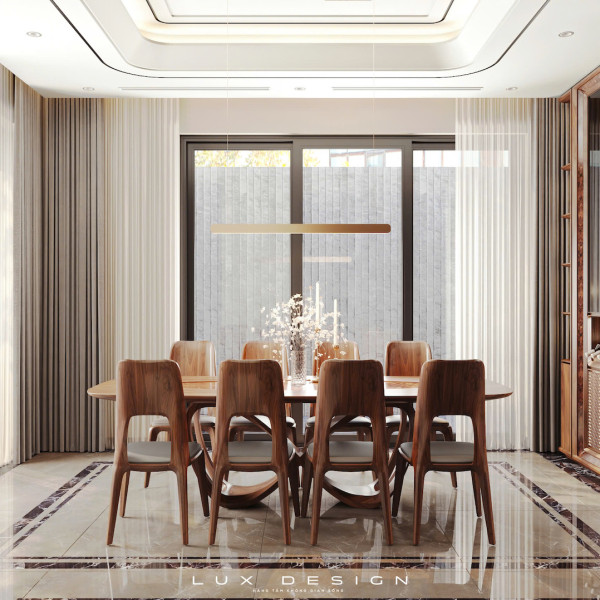 dự án biệt thự gỗ óc chó lux design