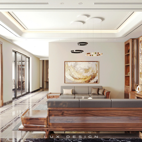 dự án biệt thự gỗ óc chó lux design