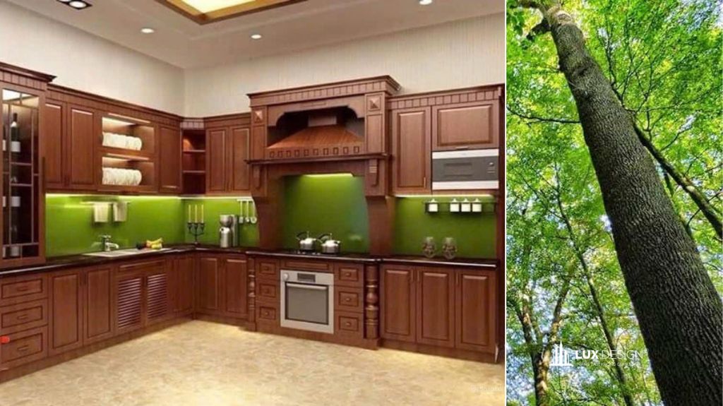 tủ bếp gỗ xoan đào