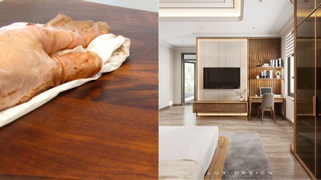 cách vệ sinh gỗ óc chó