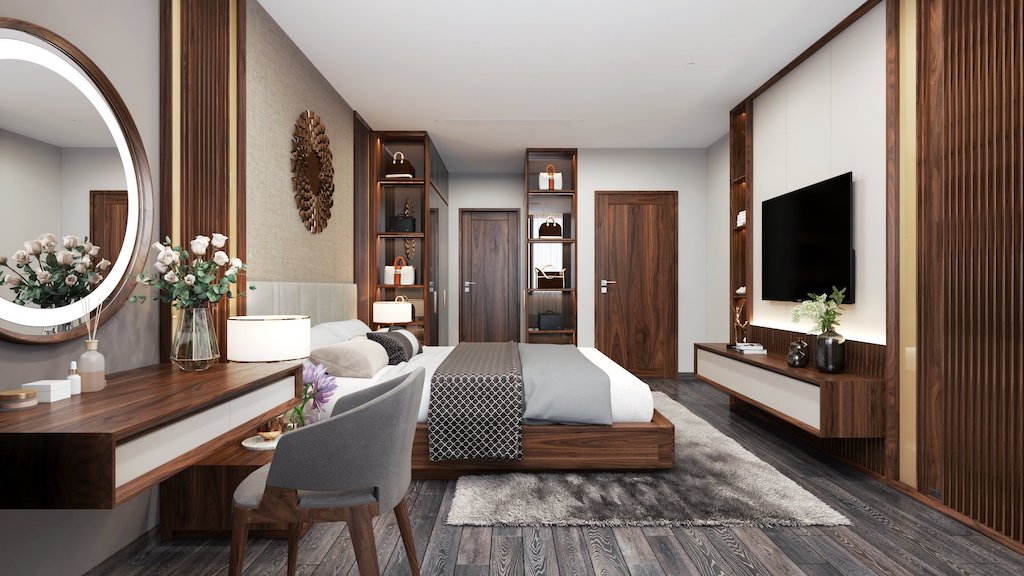 giường ngủ gỗ óc chó