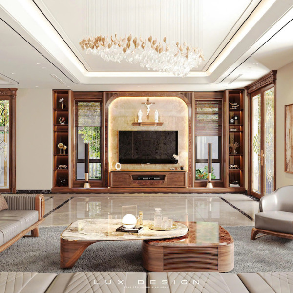 biệt thự gỗ óc chó