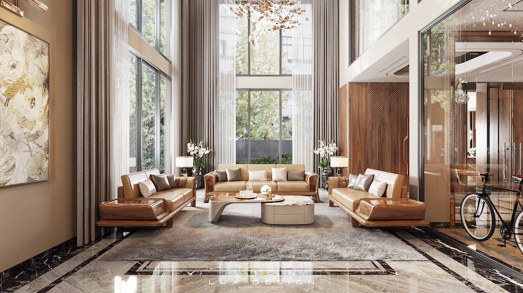 biệt thự gỗ óc chó