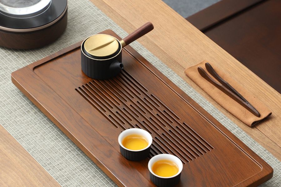 Khay bàn trà gỗ óc chó
