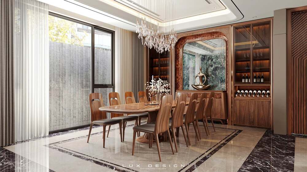 Những mẫu thiết kế vách ngăn gỗ óc chó độc đáo được thiết kế bởi chuyên gia Lux Design